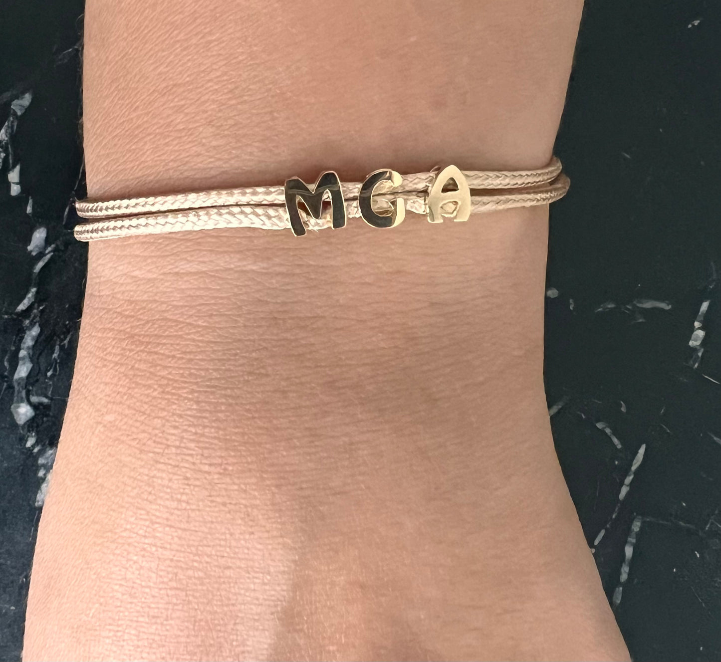 Initial bracelet met 1 letter
